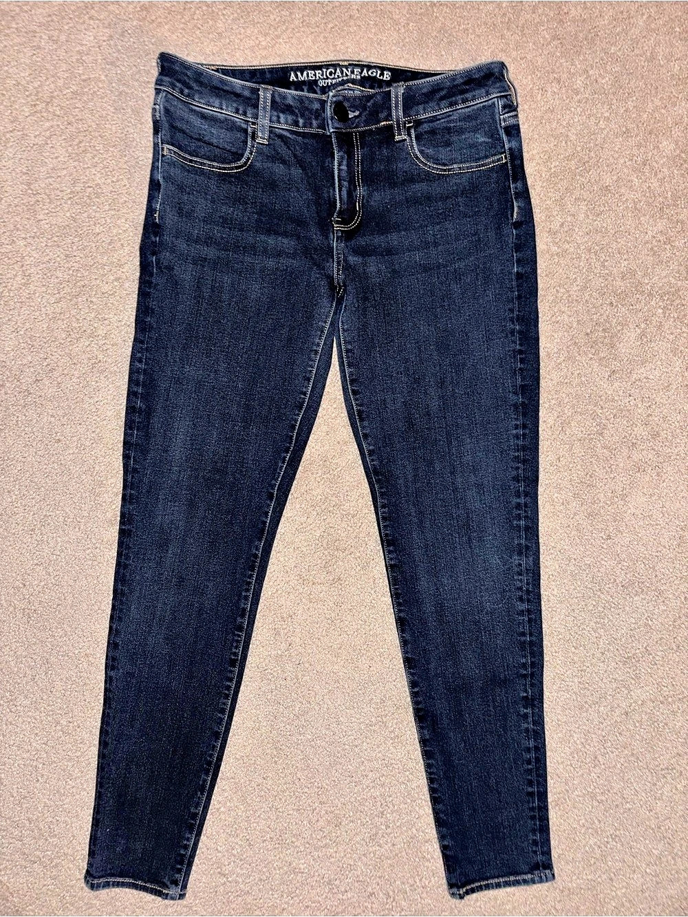 American Eagle Outfitters Super Stretch X4 Jegging Skinny Jeans Blue Waist 8